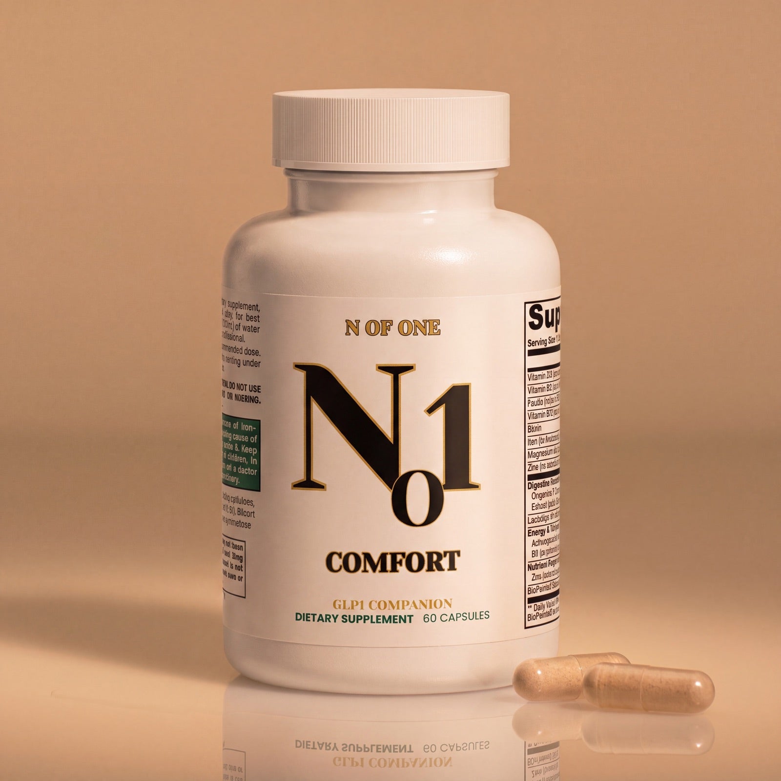 N of 1 COMFORT bottle with two capsules